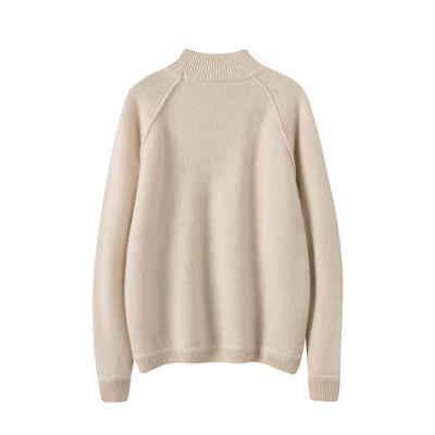 轻奢简约圆领针织衫女春秋冬宽松薄款显瘦软糯低领毛衣打底衫内搭