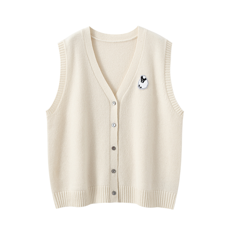 2025夏秋新款羊绒衫女100纯山羊绒无袖红色针织马甲透气显瘦坎肩