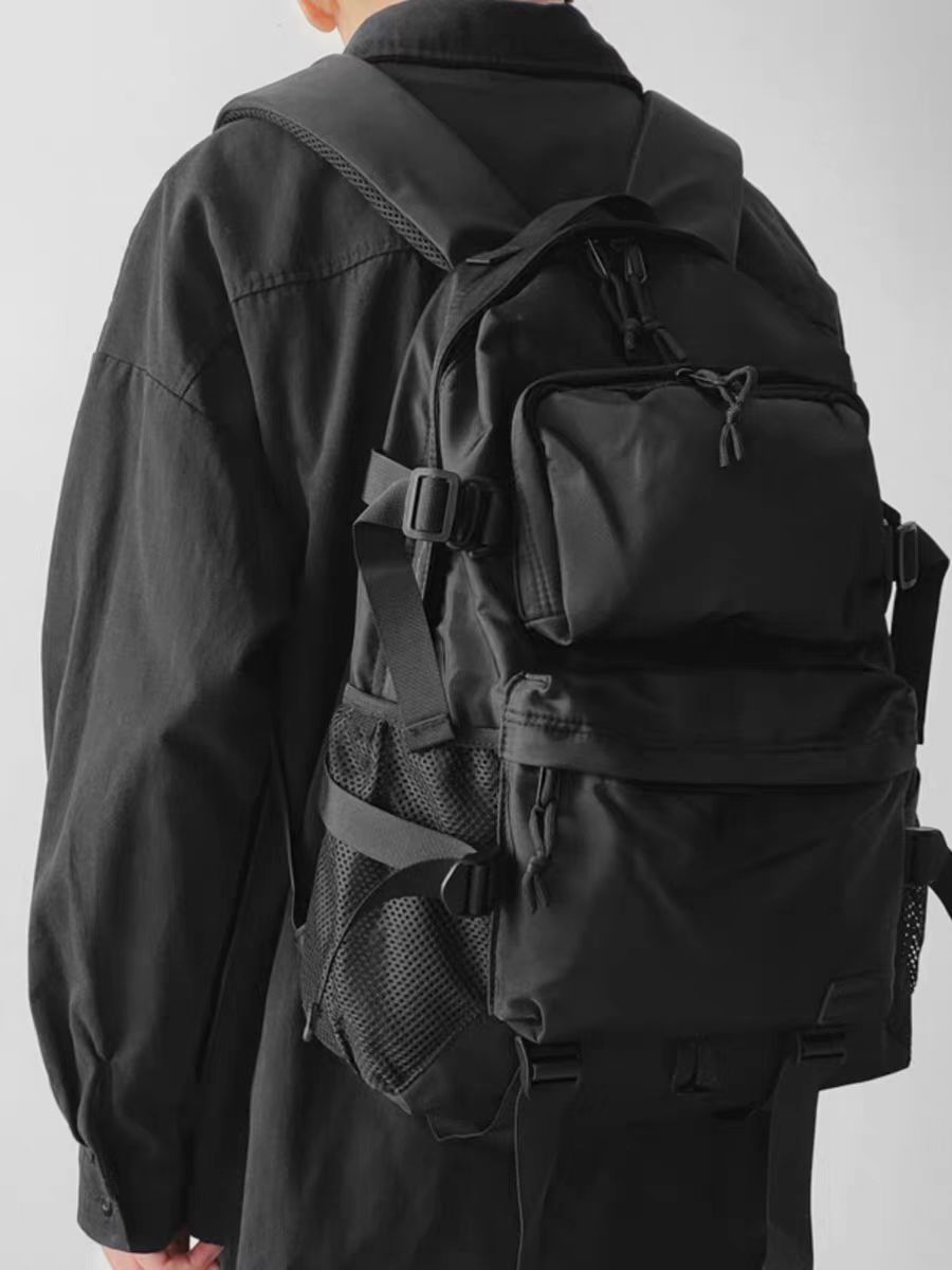 双肩包男士大容量潮流背包休闲高初中大学生电脑书包工装防水韩版