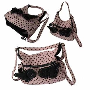 小众设计波点翅膀大容量通勤托特包韩系百搭单肩斜挎包外出双肩包