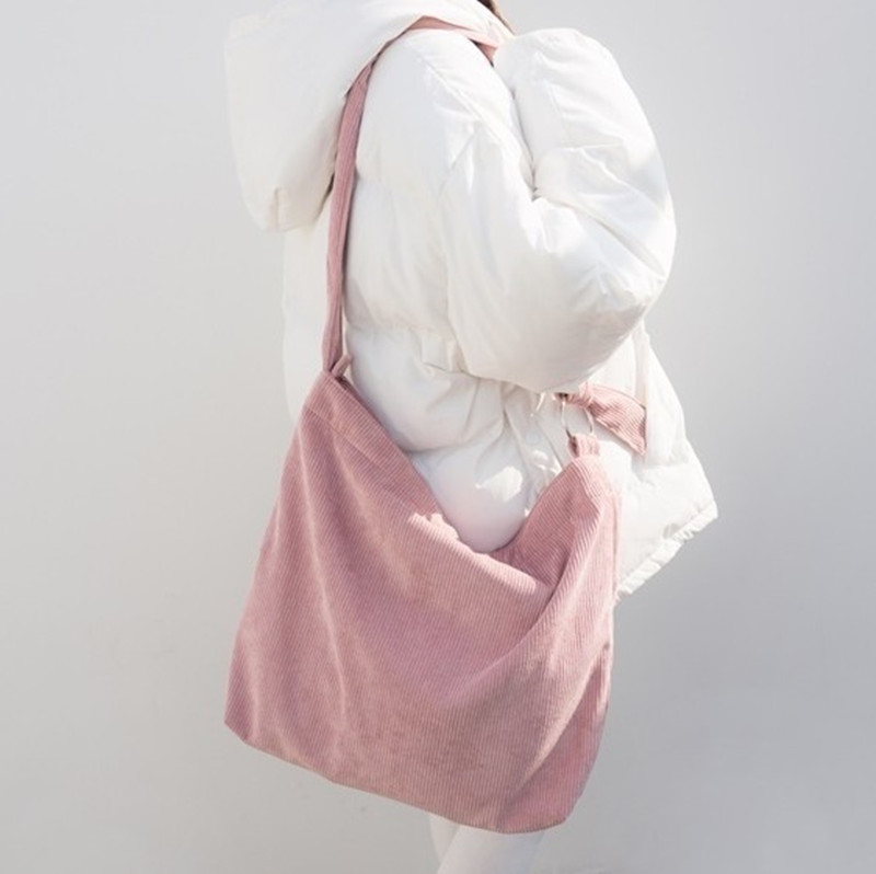 日系学生帆布包 单肩手提帆布袋环保袋文艺女纯色棉麻 灯芯绒布包|ruв категории Сумки, Г - жа сумки - от Buy2taobao.com для оказания профессиональной услуги покупки агента Taobao