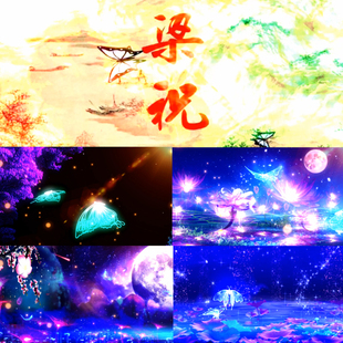 梁祝 唯美蝴蝶视频 led文艺表演 配乐成品动态舞蹈背景视频素材