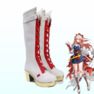 cosplay鞋靴明日方舟不归花火遥小姐cos鞋定做大码增高高跟动漫鞋