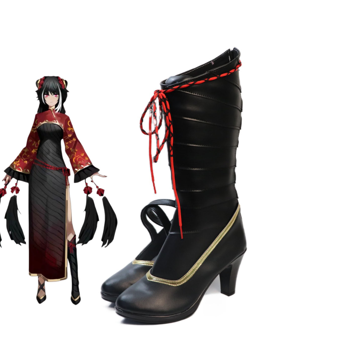 cosplay鞋边狱巴士贾惜春cos鞋定制大码增高高跟万圣节漫展动漫鞋,模玩/动漫/周边/娃圈三坑/桌游,COSPLAY配件/道具/人偶服,淘宝优惠券,粉丝福利购,淘宝优惠卷