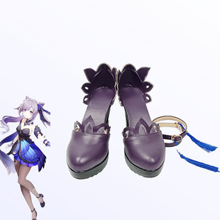动漫人物鞋定做cosplay鞋原神刻晴霓裾翩跹凝光纱中幽兰cos鞋定制