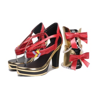 cosplay鞋王者荣耀不知火舞cos鞋定做漫展二次元高跟大码来图定制