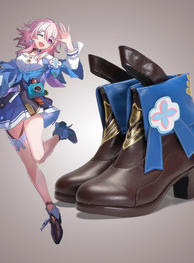 cosplay鞋子 崩坏3星穹铁道三月七cos鞋定制万用增高高跟来图定做