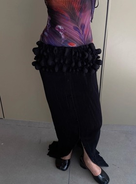 T Lonely1褶皱手工长半身裙