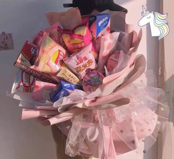 棒棒糖零食创意花束 北京上海广州花店同城配送 送爱人朋友