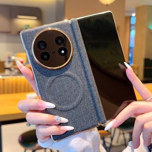 适用vivo X Fold5磁吸双中轴手机壳新款电镀高级感潮牌防摔保护套