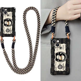 11斜跨Xsmax软8p小米13 美元 女孩oppo挂绳vivo苹果手机壳14