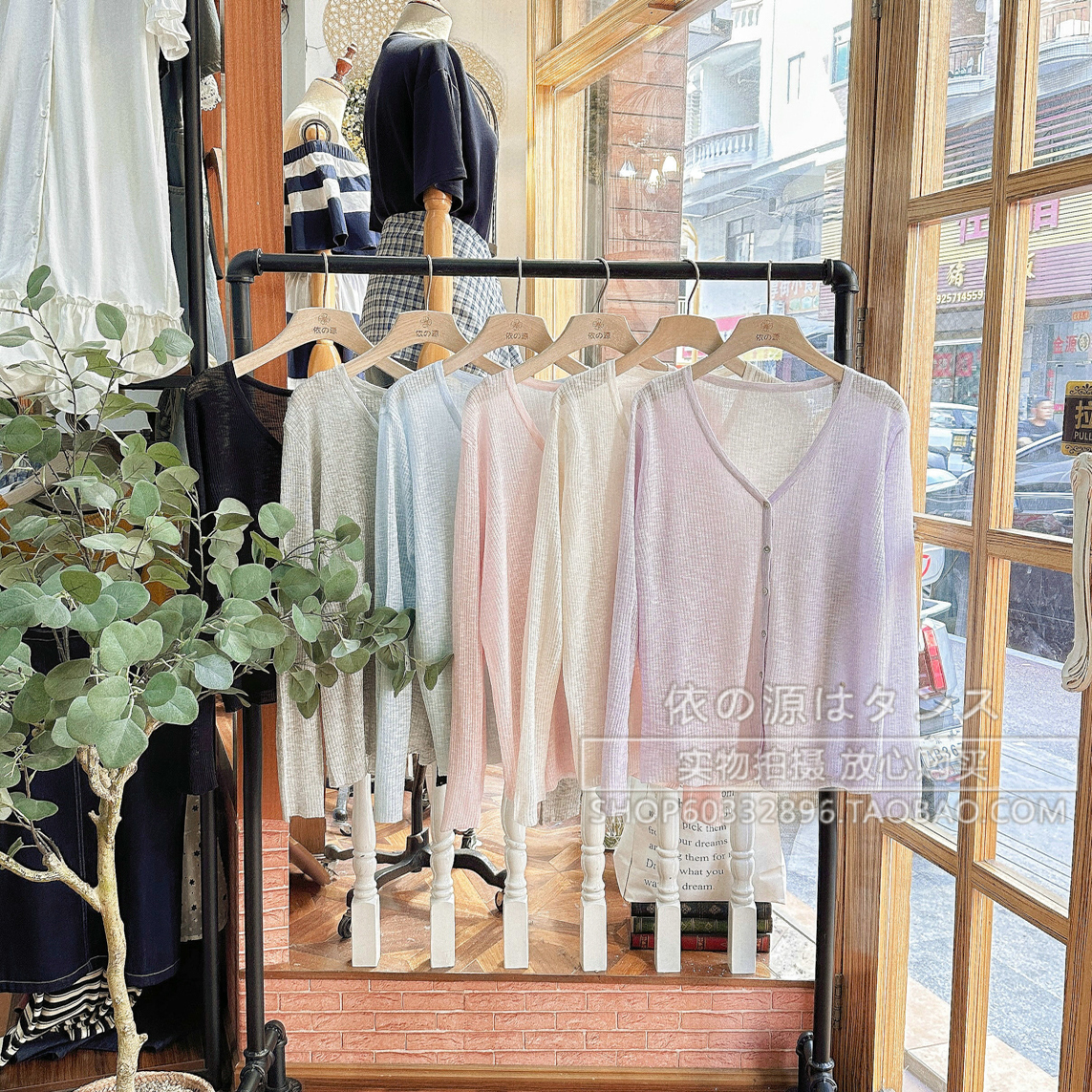 依源 薄款 早秋款 轻盈薄透 防晒 糖果色 慵懒随意 针织衫 入6色