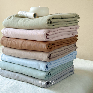 木悠母婴级超柔裸睡全棉双层纱床单单件床笠席梦思保护套纯棉床罩