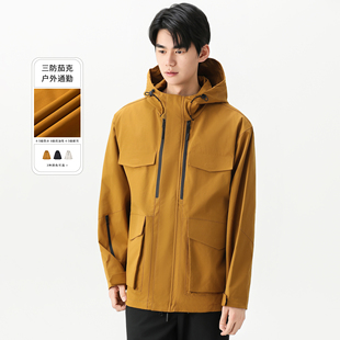 户外登山服宽松男士 外套 特氟龙三防多口袋冲锋衣 Soobaai