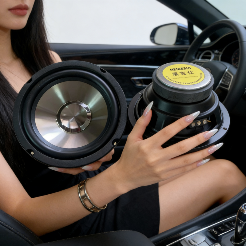 原装黑克仕6.5寸重中低音炮汽车喇叭车载音响改装同轴升级Diy音箱