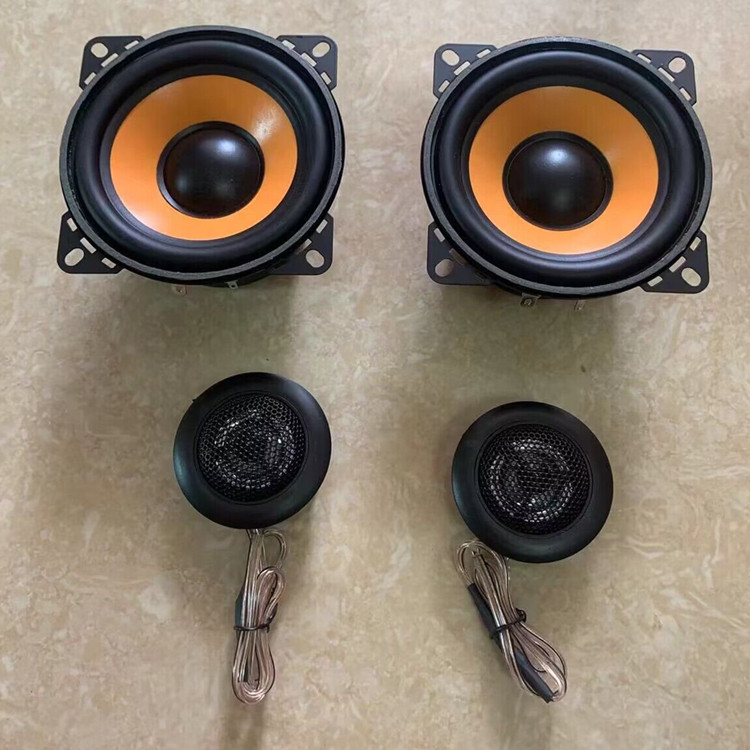 黑克仕4寸中低音汽车音响车载喇叭高音头扬声器无损改装音箱升级