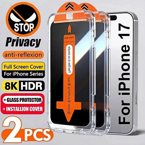 1-2PCS Dustproof Privacy Screen Protector Fit iPhone 18 Pro