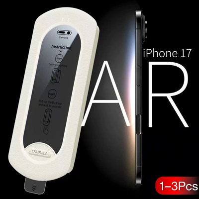 1-3Pcs For iPhone 17 Air 16 15 14 13 12 11 16e Tempered Glass Screen Protector Dust Free Positioning