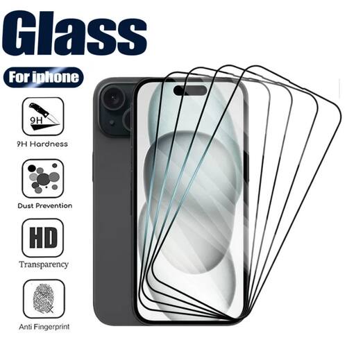 1-3Pcs Tempered Glass For iPhone 17 16 15 Pro Max 14 Plus 12