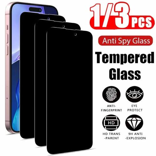 1/3PCS Privacy Anti-Spy Tempered Glass Screen Protector For