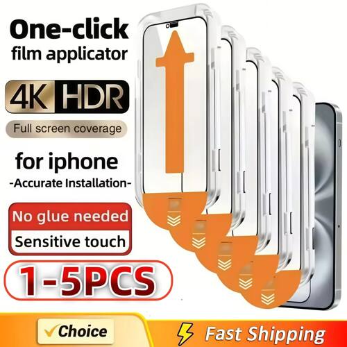 1-5Pcs Oleophobic Coating Dust Free Easy Installation Screen