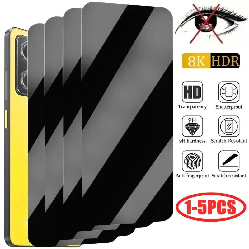 1-5Pcs Anti Spy Tempered Glass For iPhone 16 14 13 11 15Pro