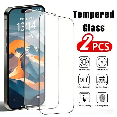 2Pcs Ultra Clear Screen Protector for iPhone 17 16 15 Pro Ma