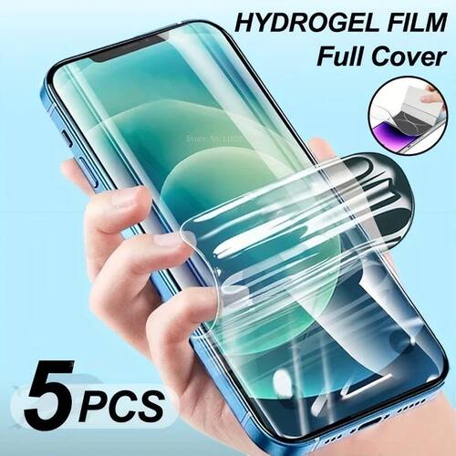5Pcs Full Cover Hydrogel Film Soft Screen Protector For IPho