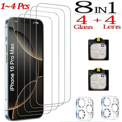 Tempered Glass for iPhone 16 15 14 13 12 11 Pro Max Mini Plu