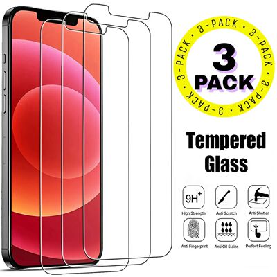 3PCS Tempered Glass Screen Protector Film For iPhone 17 16 1