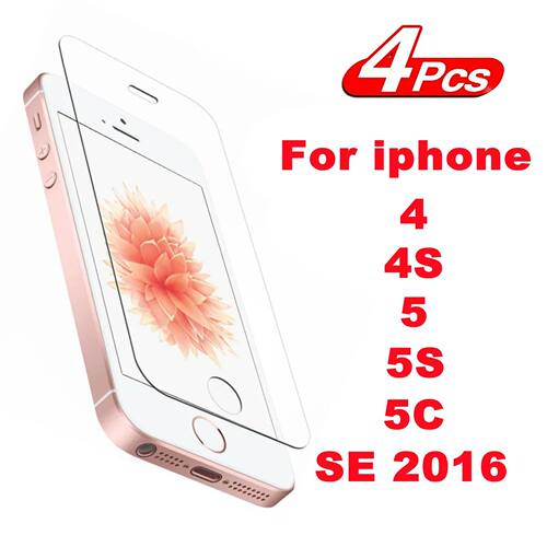 9H Screen Protector For Apple iPhone 4 4s 5 5S 5c SE 2016 2/
