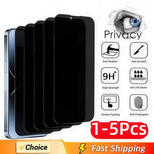 1-5Pcs Full Cover Privacy Screen Protector For iPhone 17/16/
