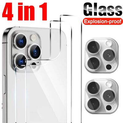 Back Tempered Glass Screen Protectors for IPhone 16 15 14 Pr