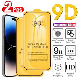 1-2PCS 9D Screen Protector For iPhone 16 15 14 13 12 11 Pro