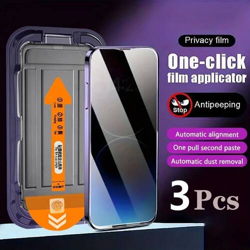 3Pcs Anti-Spy Screen Protector  for IPhone 16 15 14 13 12 11