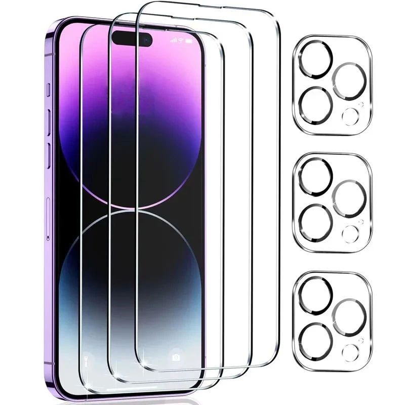 3PCS Camera Lens Protector For iPhone 11 12 13 14 15 Pro Max