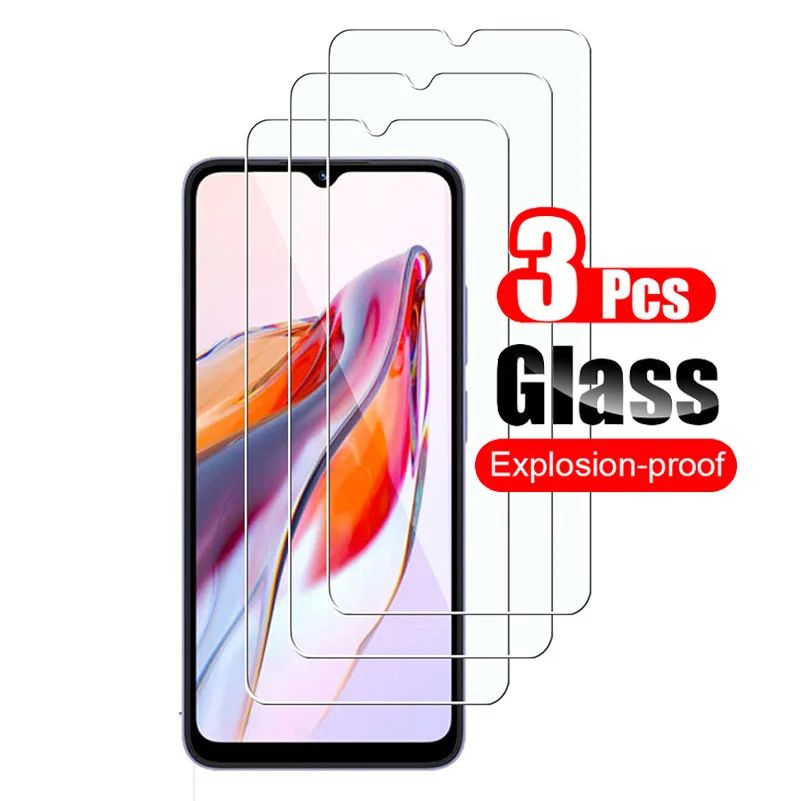 3Pcs Tempered Glass for Xiaomi Redmi 13C 12C Screen Protecto