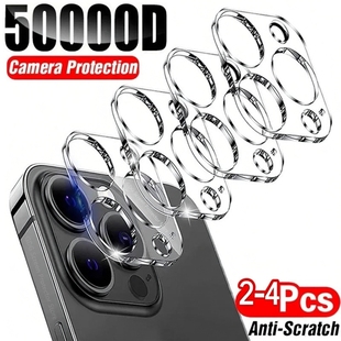 4Pcs Full Cover Protective Glass For Iphone Camera Protector iphone Pro Transparent Lens Protector