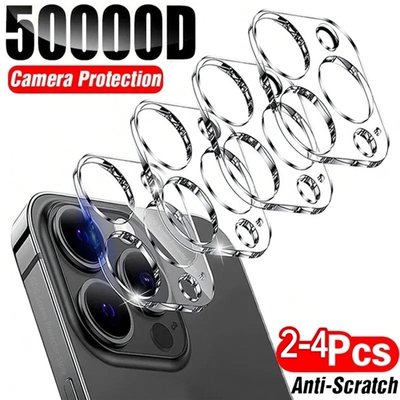 4Pcs Full Cover Protective Glass For Iphone Camera Protector iphone Pro Transparent Lens Protector
