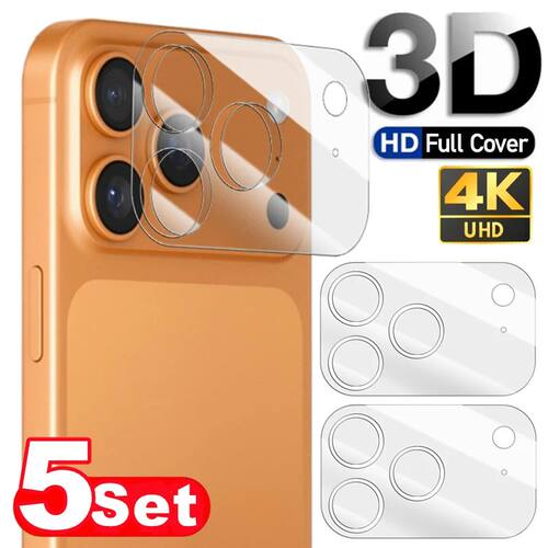 1-5Sets 17PM Full Coverage Camera Lens Tempered Glass For iP
