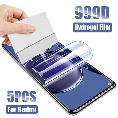 5PCS Hydrogel Film For Xiaomi Redmi Note 15 14 13 12 11 Pro