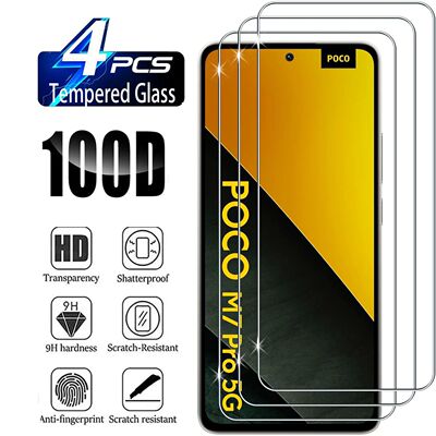2/4Pcs HD Tempered Glass For Xiaomi Poco M7 Pro 5G Screen Pr