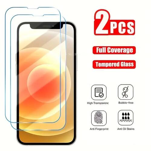 2Pcs HD Full Cover Tempered Glass for IPhone 11/12/13/14/15/