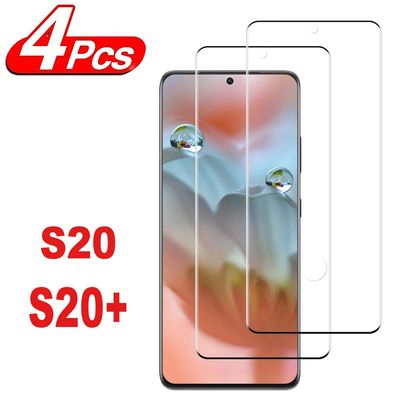 2/4Pcs 9H Tempered Glass For Samsung Galaxy S20 + Film