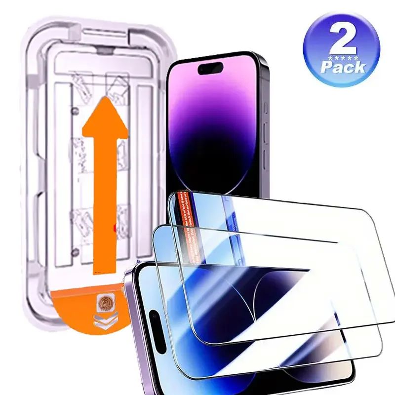 2Pcs Dust Free Installation HD Screen Protector For IPhone 1
