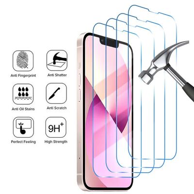 4PCS Tempered Glass for iPhone 17 16 15 14 13 12 11 Pro Max