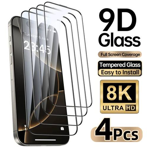 4 Pcs High-Definition Tempered Glass Screen Protectors for i