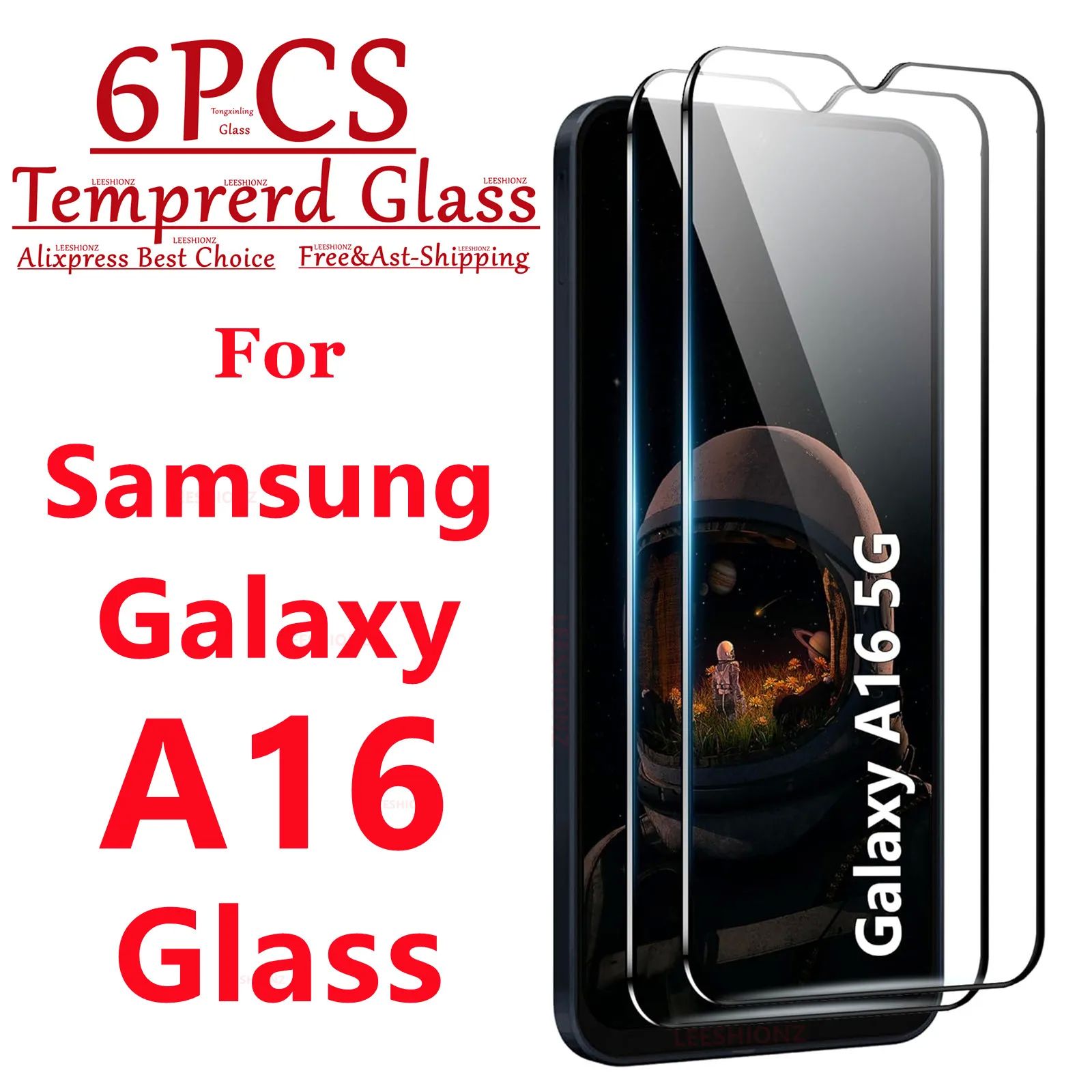 1/6Pcs For Samsung Galaxy A16 Tempered Glass