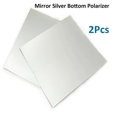 2Pcs Universal Silver Mirror Bottom Polarizer Film For 9.7in