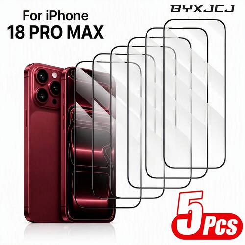 Applicable to iPhone 18 17 Pro Max Screen Protector For iPhone 15 Pro Max 16 Mini Glass For iPhone